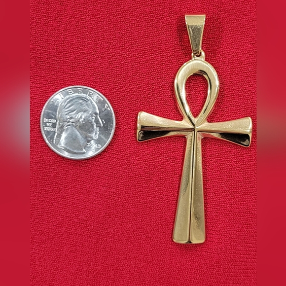 Ankh Steel God Pendant - Picture 2 of 6